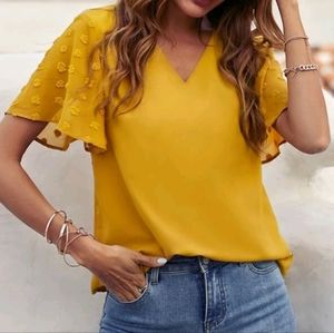 Shein yellow women's top